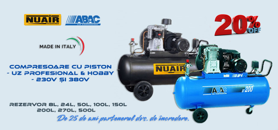 Compresoare aer Abac si Nuair