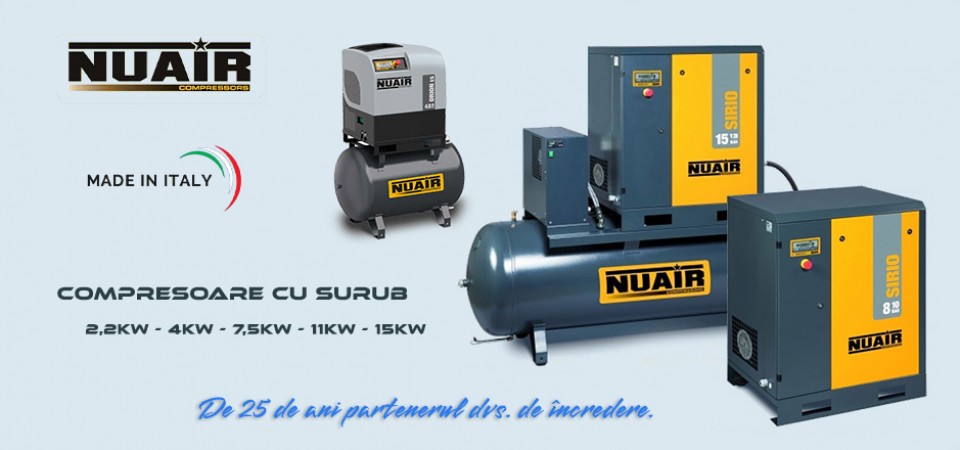 Nuair screw air compressors
