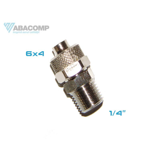 1/4 MALE THREAD STRAIGHT CONNECTOR FOR 4X6 HOSE A160/5 VEPA