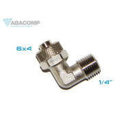 1/4 MALE THREAD L TYPE CONNECTOR FOR 4X6 HOSE