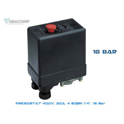 PRESOSTAT 400V 20A, 4 IESIRI 1/4, 16 BARI PRESOSTAT 400V 20A, 4 IESIRI 1/4, 16 BARI