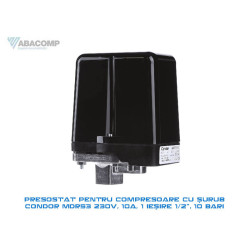 PRESOSTAT COMPRESOR CU SURUB MDR53 230V 10A 1/2 10 BARI PRESOSTAT COMPRESOR CU SURUB MDR53 230V 10A 1/2 10 BARI