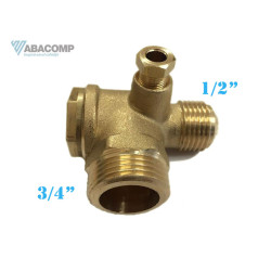 SUPAPA DE SENS COMPRESOR 3/4 M 1/2 M SUPAPA DE SENS COMPRESOR 3/4 M 1/2 M
