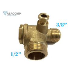 AIR COMPRESSOR NON RETURN VALVE 1/2-3/8 ABC 9048051 AIR COMPRESSOR NON RETURN VALVE 1/2-3/8 ABC 9048051