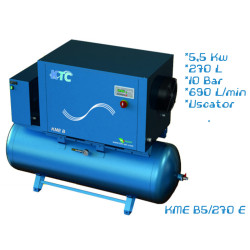COMPRESOR CU SURUB 5,5Kw REZERVOR 270L SI USCATOR COMPRESOR CU SURUB 5,5Kw REZERVOR 270L SI USCATOR