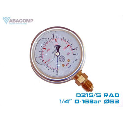 MANOMETRU CU GLICERINA RAD. D63 1/4 0-16 BAR MANOMETRU CU GLICERINA RAD. D63 1/4 0-16 BAR