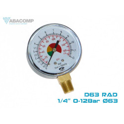 MANOMETRU PRESIUNE AER FILET RADIAL 1/4 0-12 BAR MANOMETRU PRESIUNE AER FILET RADIAL 1/4 0-12 BAR