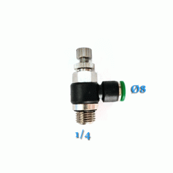 DROSEL PNEUMATIC UNIDIRECTIONAL FILET 1/4 PENTRU FURTUN DE 8mm DROSEL PNEUMATIC UNIDIRECTIONAL FILET 1/4 PENTRU FURTUN DE 8mm