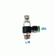 DROSEL PNEUMATIC UNIDIRECTIONAL FILET 1/8 PENTRU FURTUN DE 6mm