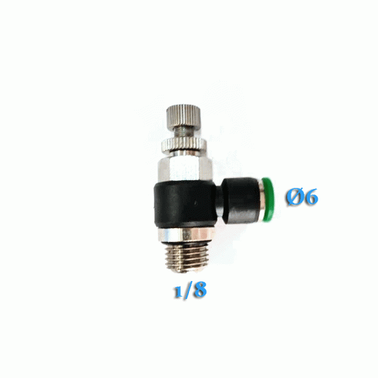 DROSEL PNEUMATIC UNIDIRECTIONAL FILET 1/8 PENTRU FURTUN DE 6mm A216/4 VEPA