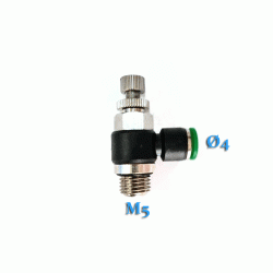 DROSEL PNEUMATIC UNIDIRECTIONAL FILET M5 PENTRU FURTUN DE 4mm DROSEL PNEUMATIC UNIDIRECTIONAL FILET M5 PENTRU FURTUN DE 4mm