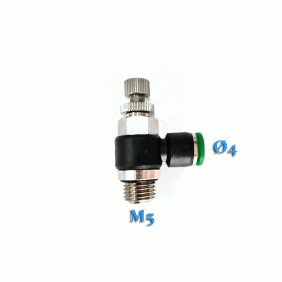 DROSEL PNEUMATIC UNIDIRECTIONAL FILET M5 PENTRU FURTUN DE 4mm A216/1 VEPA