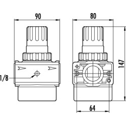 REGULATOR DE PRESIUNE AER CU MANOMETRU 1" REGULATOR DE PRESIUNE AER CU MANOMETRU 1"