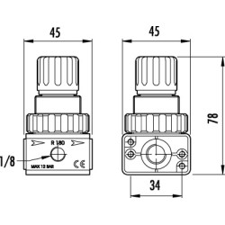 REGULATOR PRESIUNE AER COMPRIMAT CU MANOMETRU 1/4" REGULATOR PRESIUNE AER COMPRIMAT CU MANOMETRU 1/4"